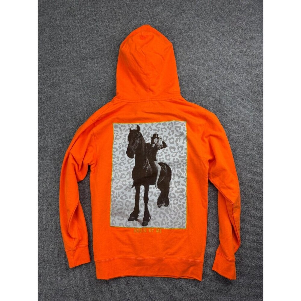 Shania Twain Pullover Hoodie Adult S Orange Gray Queen Of Me Horse Leopard Print